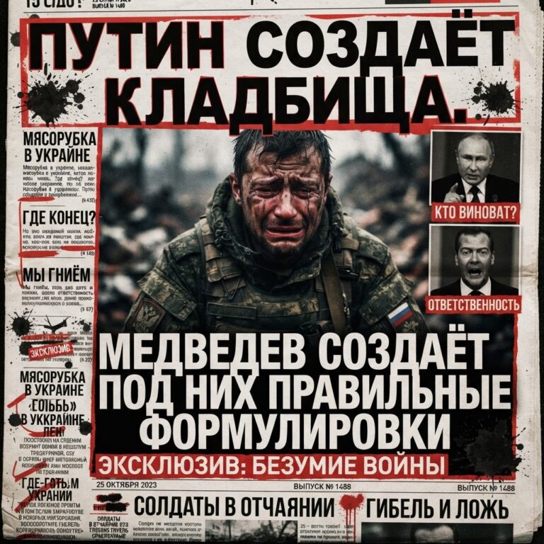 Путин создаёт кладбища. Медведев создаёт под них правильные формулировки